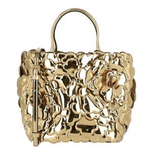 Valentino Mini Atelier 03 Rose Edition Metallic Leather Tote